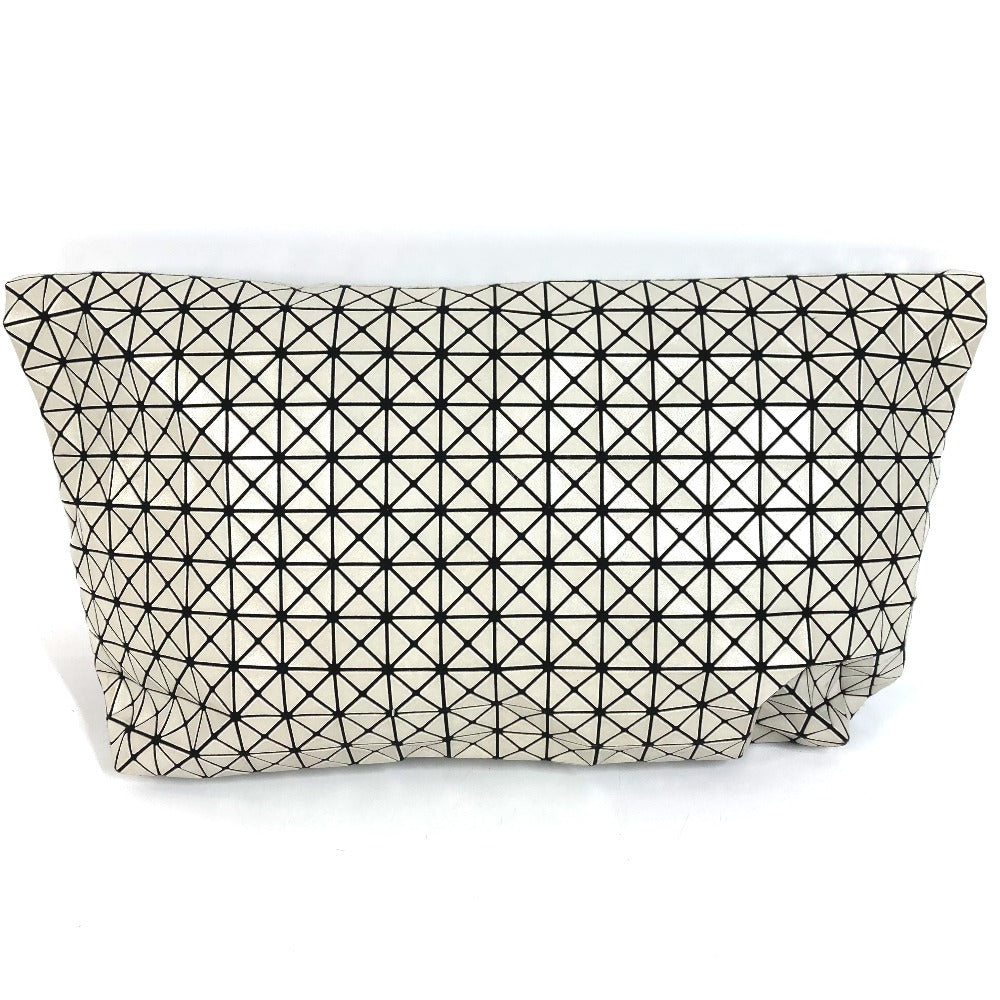 ISSEY MIYAKE BAOBAO กระเป๋าคลัตช์ 2 พับ กระเป๋าถือ โทนสีทูโทน วัสดุ PVC ใช้ได้ทั้งชายและหญิง สีเทาเบจ