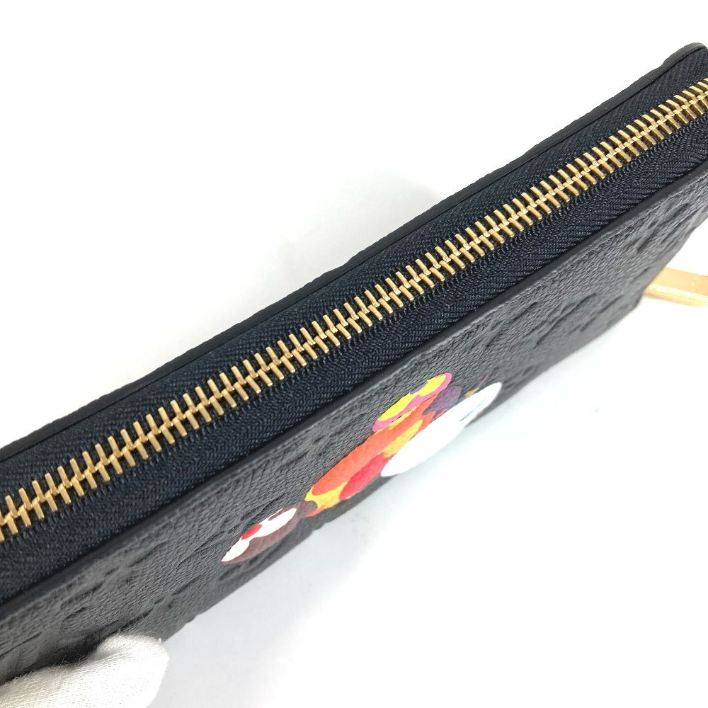 LOUIS VUITTON M14160 LV × TM Monogram Empreinte Zippy Wallet ลิมิเต็ดเฉพาะญี่ปุ่น ลายแพนด้าของ Takashi Murakami กระเป๋าสตางค์ซิปรอบ Monogram Empreinte Leather Unisex สี Noir Black