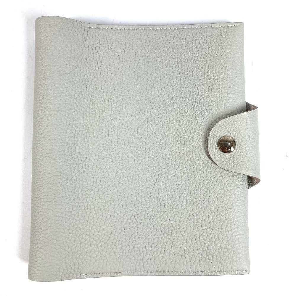 HERMES ปกสมุดบันทึก Ulysse Neo PM สมุดบันทึก Ulysse Neo PM เครื่องเขียน ออร์แกไนเซอร์ กล่องใส่สมุดจด ปกสมุดจดหนัง ยูนิเซ็กส์ สีเทาอ่อน