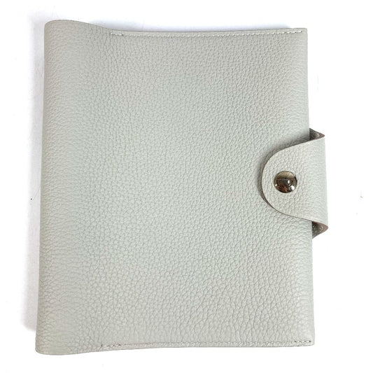 HERMES ノートカバー ユリス ネオ PM　ユリスネオPM ステーショナリー システム手帳 ケース 手帳カバー レザー ユニセックス ライトグレー系