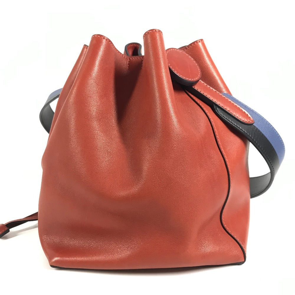 HERMES リコル17 リコル 17 カバン 肩掛け ばけつ バケツ ショルダーバッグ レザー ユニセックス レッド
