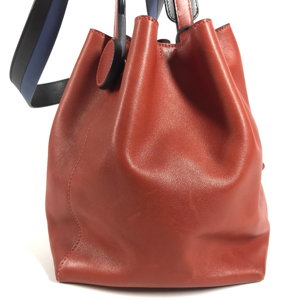 HERMES リコル17 リコル 17 カバン 肩掛け ばけつ バケツ ショルダーバッグ レザー ユニセックス レッド
