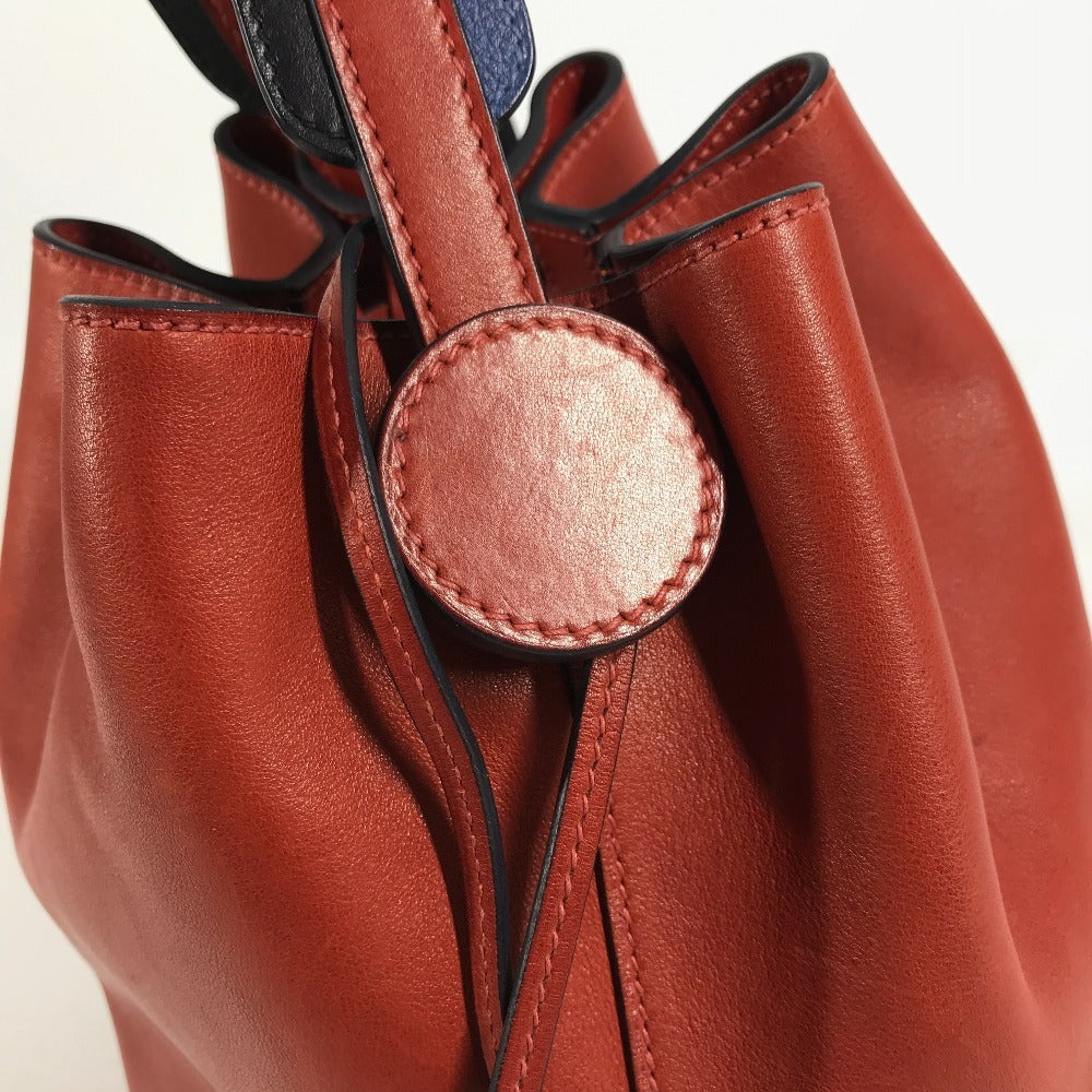 HERMES リコル17 リコル 17 カバン 肩掛け ばけつ バケツ ショルダーバッグ レザー ユニセックス レッド