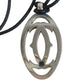 CARTIER T1220157 2C Decor สร้อยคอ ชอคเกอร์ หนังประดับโลหะจี้เงินยูนิเซ็กส์