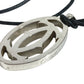 CARTIER T1220157 2C Decor สร้อยคอ ชอคเกอร์ หนังประดับโลหะจี้เงินยูนิเซ็กส์