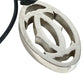 CARTIER T1220157 2C Decor สร้อยคอ ชอคเกอร์ หนังประดับโลหะจี้เงินยูนิเซ็กส์