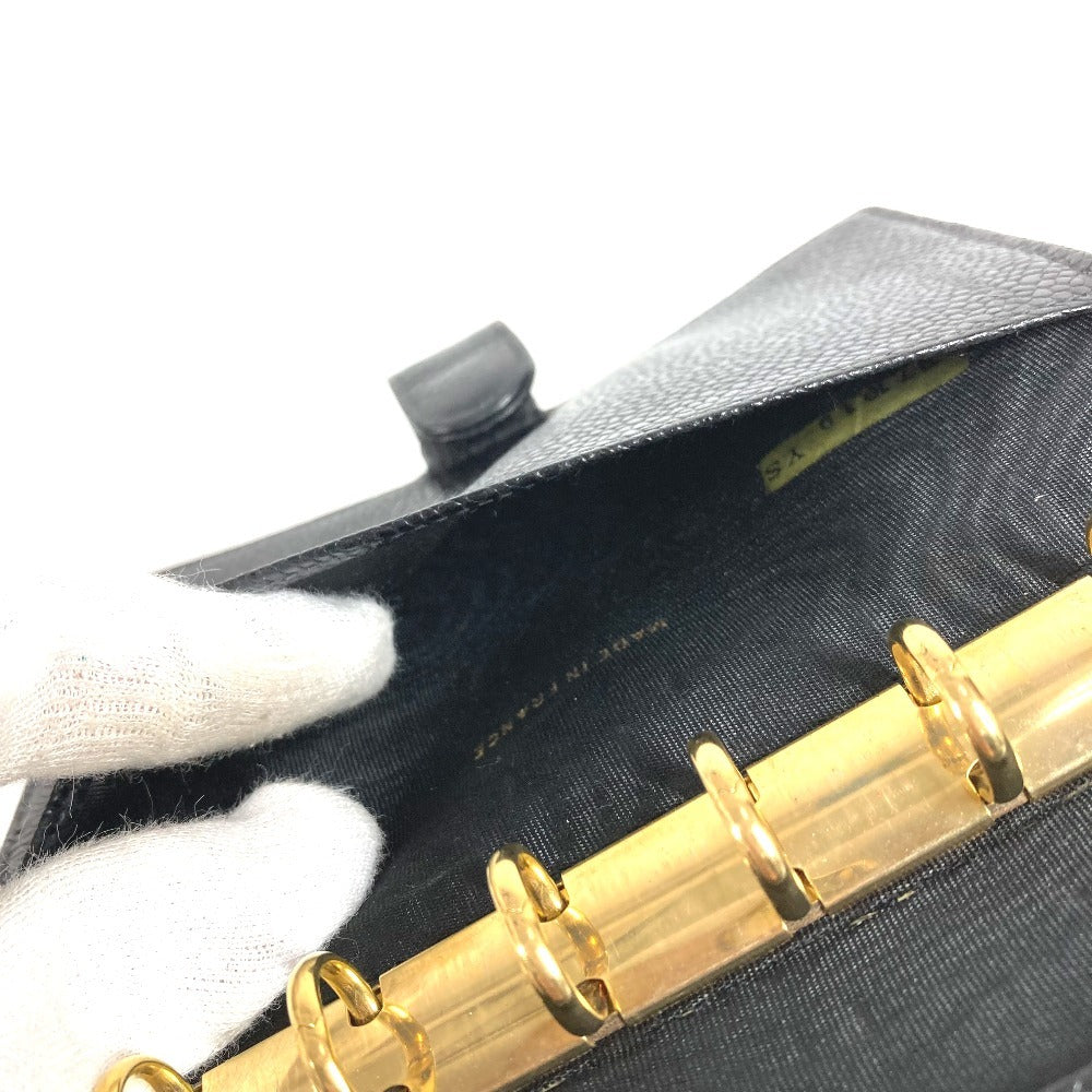 CHANEL CC โลโก้โคโค่มาร์ค เครื่องเขียน ระบบออร์แกไนเซอร์ เคสปกออร์แกไนเซอร์ หนังคาเวียร์ UNISEX สีดำ