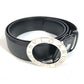 BVLGARI เข็มขัด BVLGARI BVLGARI Logo หัวเข็มขัด สำหรับกางเกง เข็มขัดหนัง ผู้ชาย สีดำ