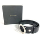 BVLGARI เข็มขัด BVLGARI BVLGARI Logo หัวเข็มขัด สำหรับกางเกง เข็มขัดหนัง ผู้ชาย สีดำ