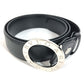 BVLGARI เข็มขัด BVLGARI BVLGARI Logo หัวเข็มขัด สำหรับกางเกง เข็มขัดหนัง ผู้ชาย สีดำ