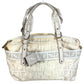 FENDI ZUCCA FF โลโก้ เข็มขัด กระเป๋า โท้ท กระเป๋าสะพาย กระเป๋าถือ ไนลอนแคนวาส/หนัง ยูนิเซ็กส์ สีขาว