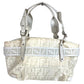 FENDI ZUCCA FF โลโก้ เข็มขัด กระเป๋า โท้ท กระเป๋าสะพาย กระเป๋าถือ ไนลอนแคนวาส/หนัง ยูนิเซ็กส์ สีขาว