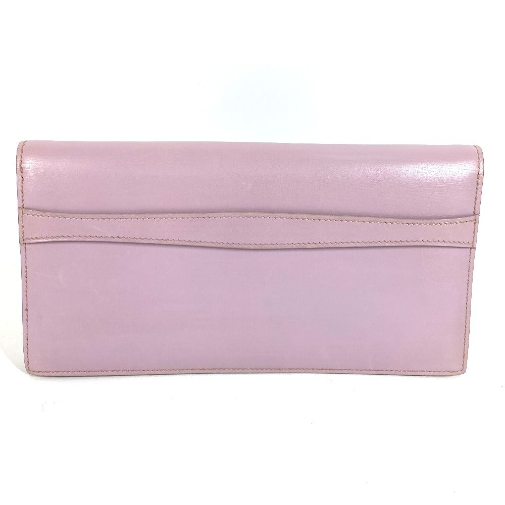 HERMES โลโก้ กระเป๋าถือ กระเป๋าเพาช์ กระเป๋าคลัตช์ กระเป๋าคลัตช์หนัง ยูนิเซ็กส์ สีม่วงอมชมพู