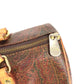 ETRO กระเป๋าทรงกระบอก ลายเพสลีย์ โลโก้ สะพายไหล่/ถือ หนัง/แคนวาส สำหรับทุกเพศ สีแดงไวน์