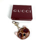 GUCCI ‎821890 GGエンブレム パンダ シェイプ チャーム バッグチャーム キーホルダー レザー ユニセックス ブラウン