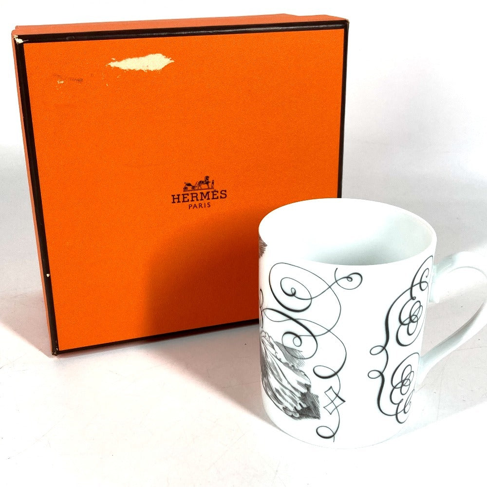 HERMES vive 2002 year of the hand コップ 食器 インテリア マグカップ 陶器 ユニセックス ホワイト