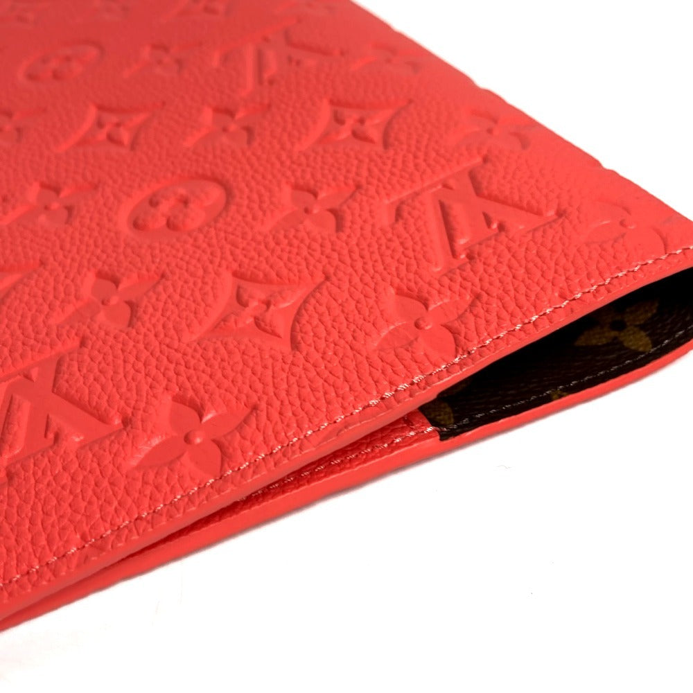 LOUIS VUITTON GI1358 モノグラムアンプラント ノートブックカバーMM エミリー ステーショナリー 手帳 メモ帳 ケース ノートカバー モノグラムアンプラントレザー ユニセックス コーラル ピンク系