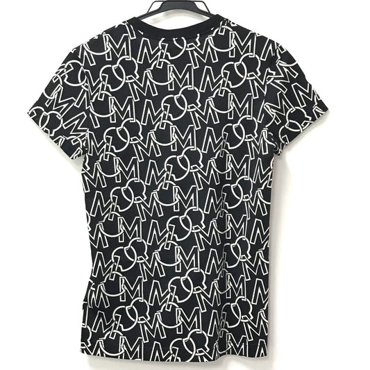 MONCLER 総柄 ロゴ T-SHIRT GIROCOLLO SS T-SHIRT アパレル　半袖　トップス 半袖Ｔシャツ コットン レディース ブラック