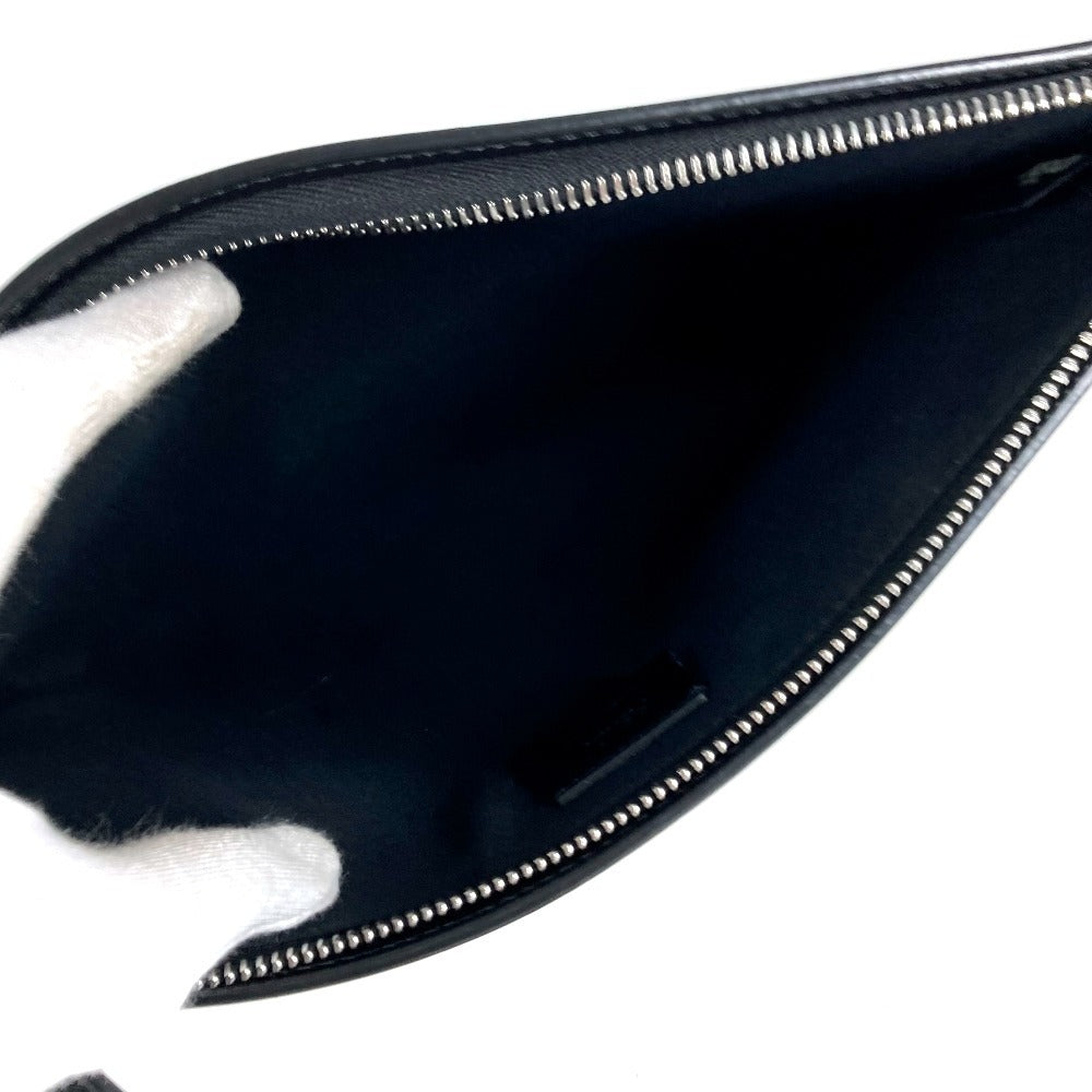 FENDI 7N0134 タロアウト Tarout コラボ ズッカ ロゴ クラッチバッグ ポーチ カバン セカンドバッグ クラッチバッグ レザー ユニセックス ホワイト