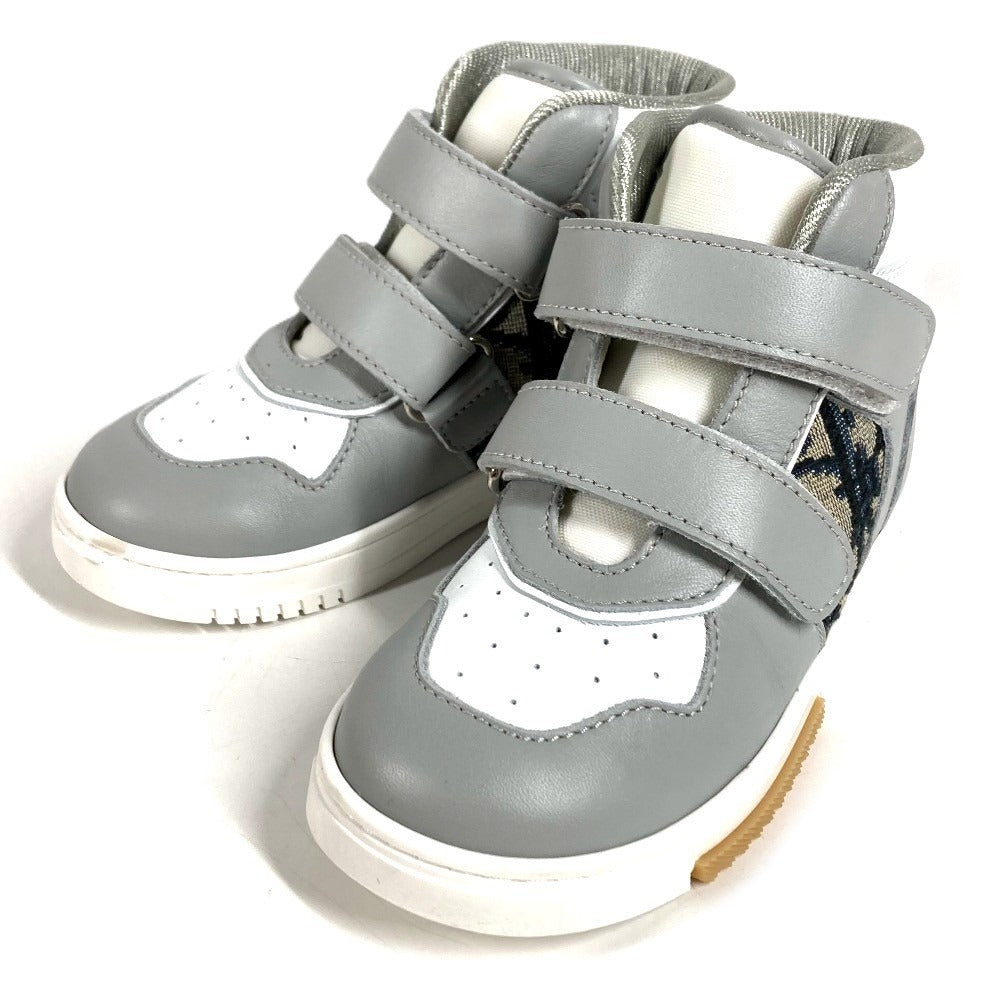 Dior 1WBS45SHOC_Y43C トロッター ロゴ ベビー B27 アップタウン ロートップスニーカー 靴 シューズ 紐 スニーカー レザー キッズ グレー