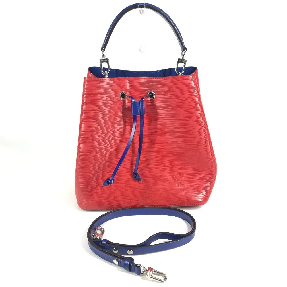 LOUIS VUITTON M54365 エピ ネオノエ バイカラー バケツ型 肩掛け カバン 2WAYバッグ ハンドバッグ ショルダーバッグ エピレザー レディース コクリコ レッド