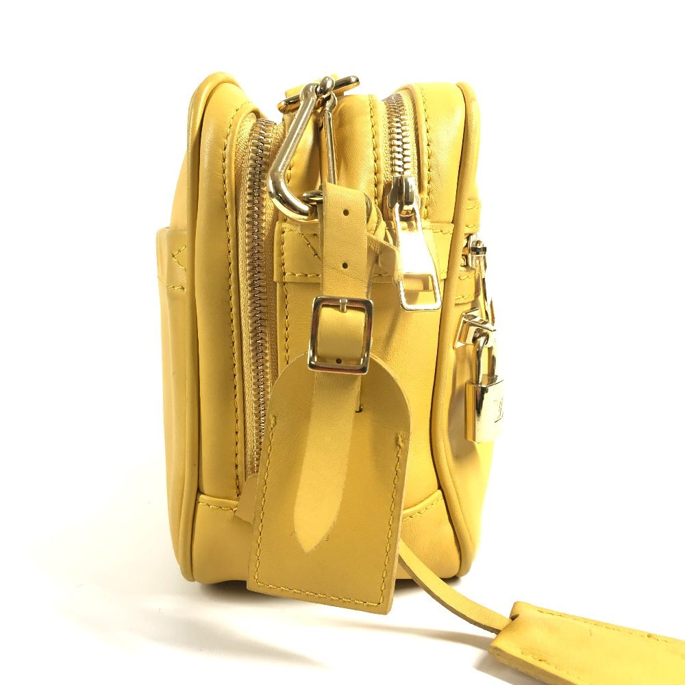 LOUIS VUITTON M45507 パナームライン テイクオフ 斜め掛け カバン ポシェット ショルダーバッグ レザー レディース イエロー