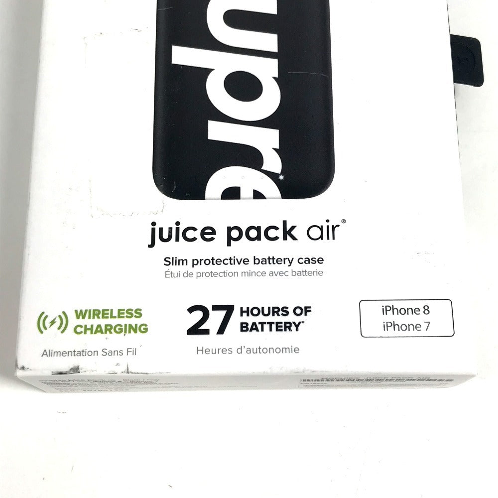 Supreme mophie コラボ ジュースパックエアー iPhone 8 7　Juice Pack Air’ワイヤレス充電機能付き iPhoneケース iPhoneケース ラバー ユニセックス ブラック