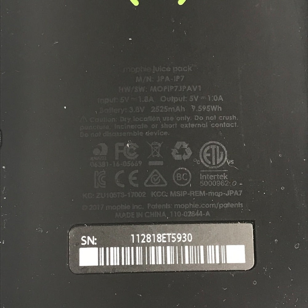 Supreme mophie コラボ ジュースパックエアー iPhone 8 7　Juice Pack Air’ワイヤレス充電機能付き iPhoneケース iPhoneケース ラバー ユニセックス ブラック