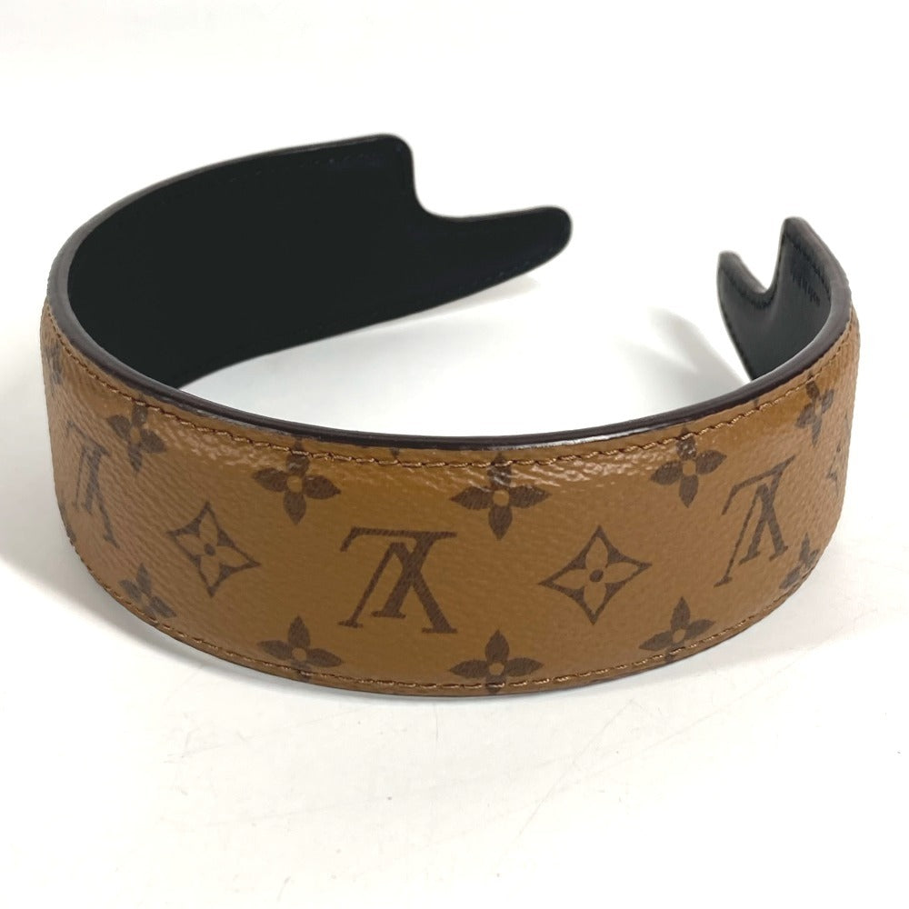 LOUIS VUITTON モノグラムリバース ヘッドバンド LV アウトライン アクセサリー ヘアアクセサリー カチューシャ モノグラムリバースキャンバス レディース ブラウン