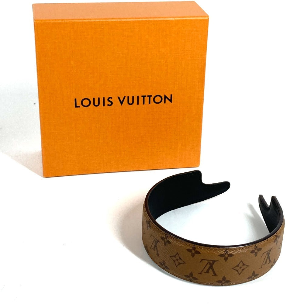 LOUIS VUITTON モノグラムリバース ヘッドバンド LV アウトライン アクセサリー ヘアアクセサリー カチューシャ モノグラムリバースキャンバス レディース ブラウン
