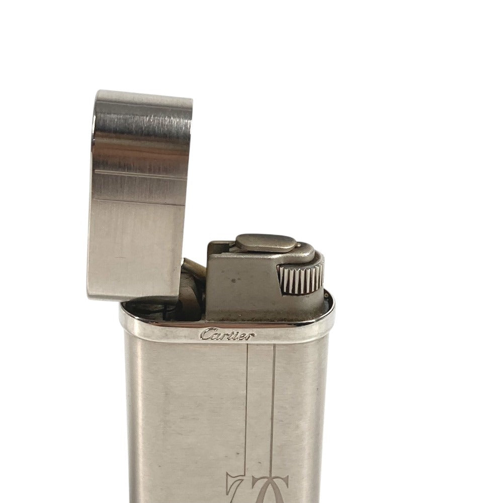 CARTIER ロゴ 喫煙具 タバコ 煙草 ライター メタル ユニセックス シルバー