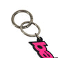 BALENCIAGA ロゴ バッグチャーム アクセサリー キーホルダー ラバー ユニセックス ピンク