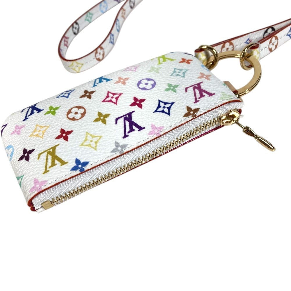 LOUIS VUITTON M14099 LV×TM モノグラムマルチカラー 村上隆 フォンホルダー スマホストラップ 携帯 財布 小銭入れ ポーチ コインケース モノグラムマルチカラーキャンバス ユニセックス ブロン ホワイト