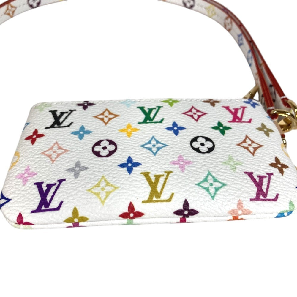 LOUIS VUITTON M14099 LV×TM モノグラムマルチカラー 村上隆 フォンホルダー スマホストラップ 携帯 財布 小銭入れ ポーチ コインケース モノグラムマルチカラーキャンバス ユニセックス ブロン ホワイト