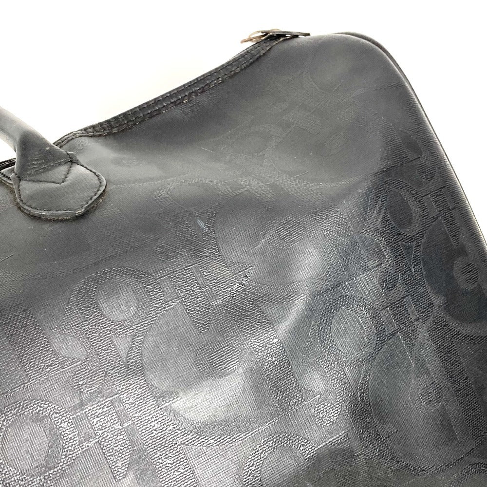 Dior ヴィンテージ トロッター ロゴ カバン トラベルバッグ 旅行バッグ ハンドバッグ ボストンバッグ PVC/レザー ユニセックス ブラック