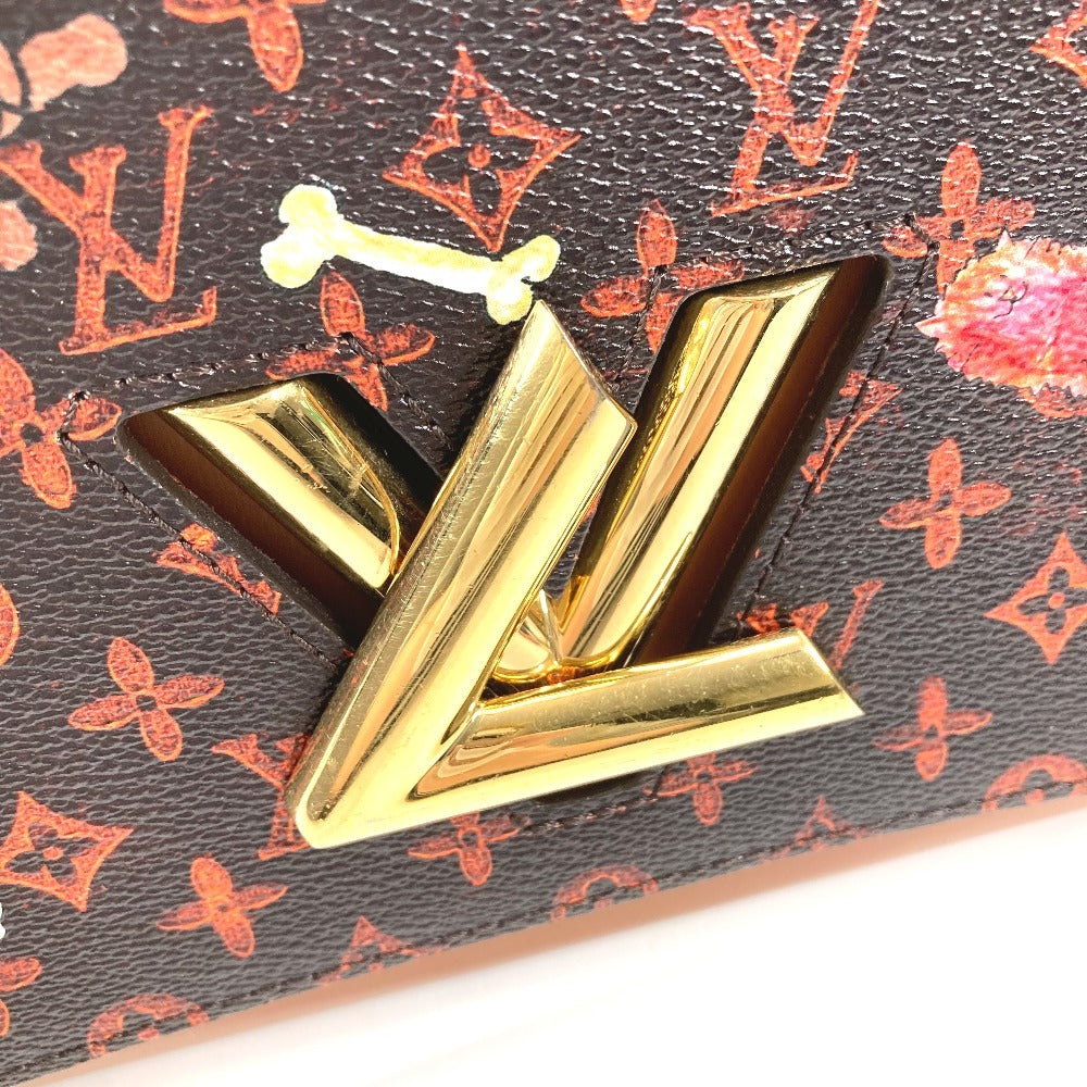 LOUIS VUITTON M44408 モノグラム キャットグラム 猫 サック ツイスト MM サックツイストMM カバン チェーンバッグ 斜め掛け Wチェーン ショルダーバッグ モノグラムキャンバス レディース ブラウン