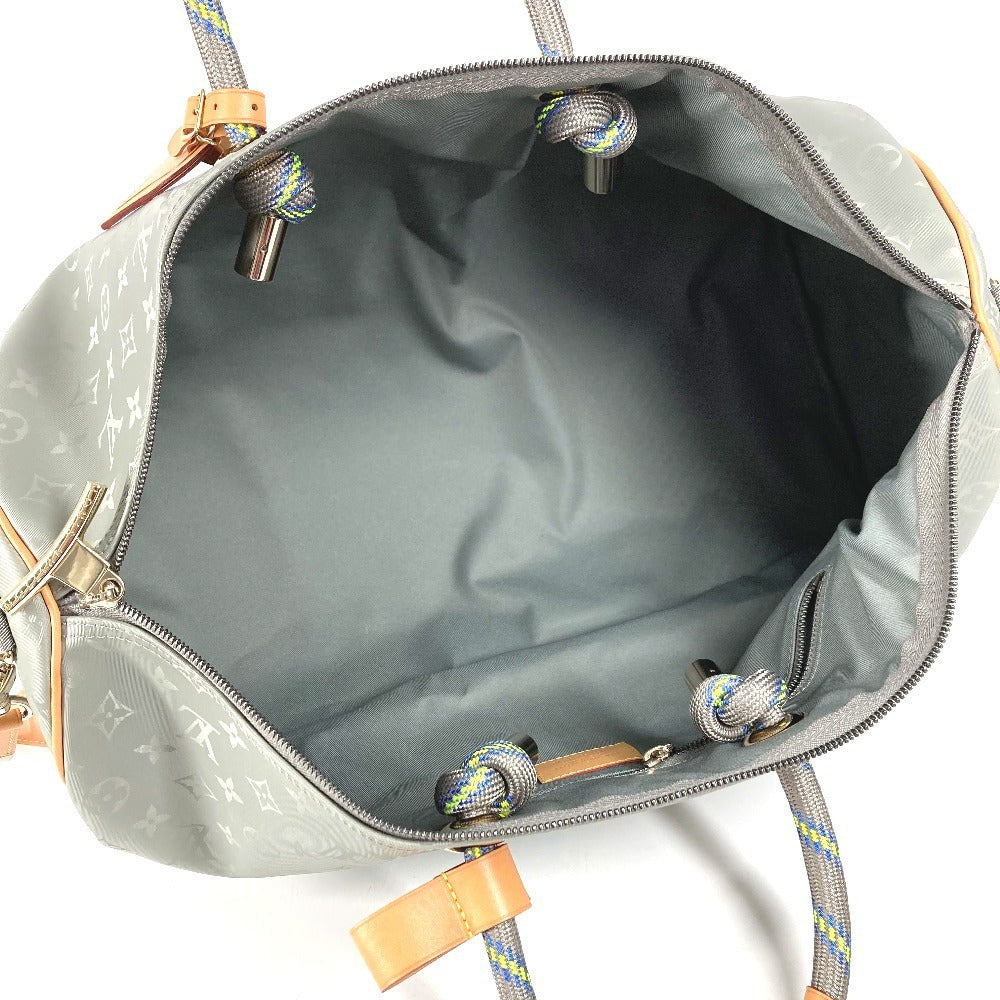 LOUIS VUITTON M43886 モノグラムチタニウム キーポル バンドリエール 50 カバン 旅行バッグ トラベルバッグ ハンドバッグ 2WAYバッグ ショルダーバッグ ボストンバッグ レザー/キャンバス メンズ グレー