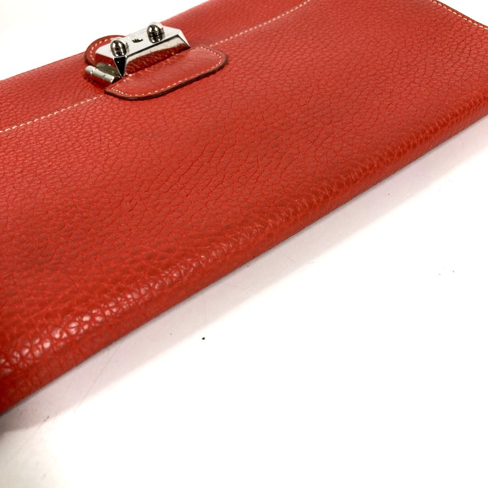 HERMES ストラップ付き ポシェットジェット セカンドバッグ フラップ カバン ポーチ クラッチバッグ レザー ユニセックス ブラウン系