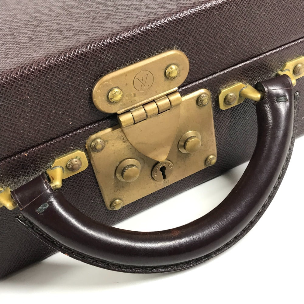 LOUIS VUITTON M30006 タイガ プレジデント ハンドバッグ カバン ビジネスバッグ ボックス BOX トランク タイガレザー ユニセックス アカジュー パープル