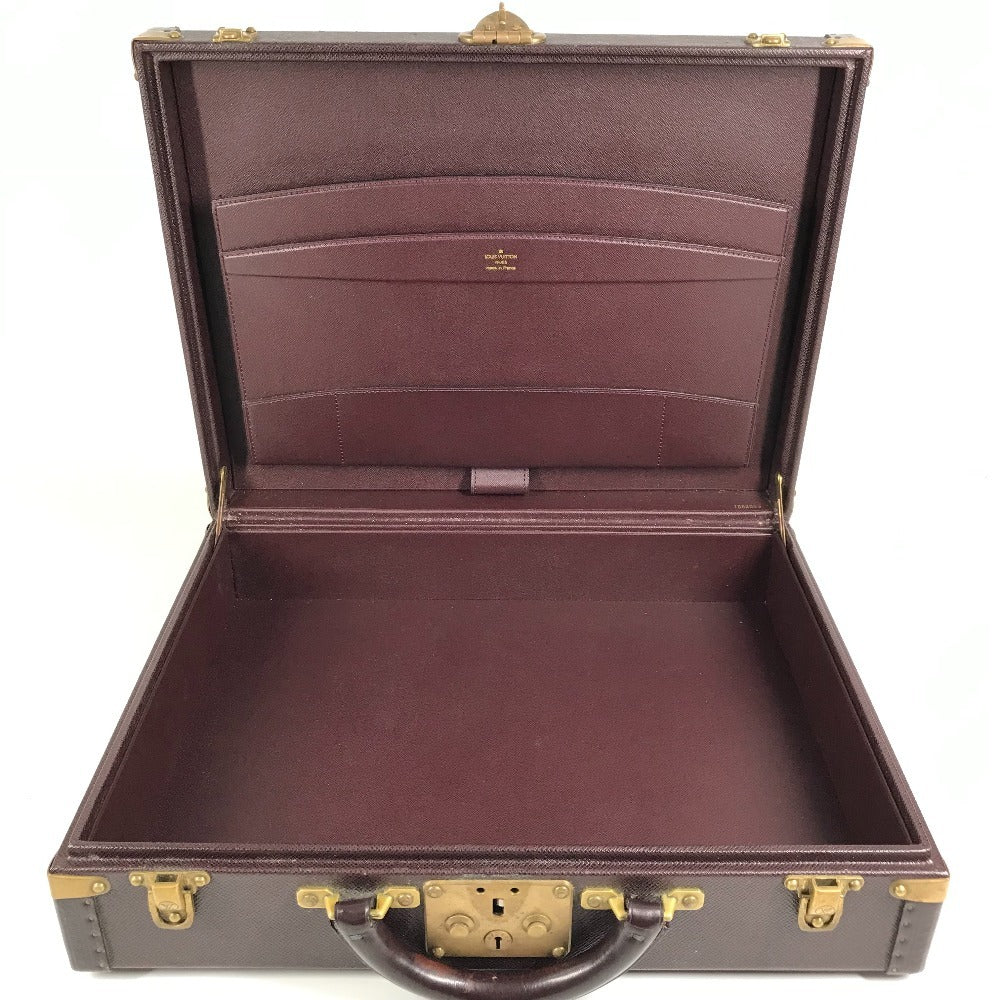 LOUIS VUITTON M30006 タイガ プレジデント ハンドバッグ カバン ビジネスバッグ ボックス BOX トランク タイガレザー ユニセックス アカジュー パープル