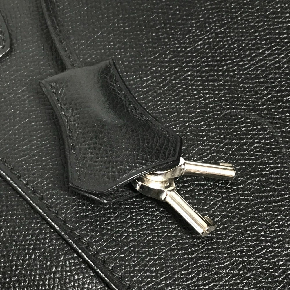 HERMES サックアデペッシュ 38 サックアデペッシュ38 トートバッグ 肩掛け ハンドバッグ ビジネスバッグ レザー ユニセックス ブラック