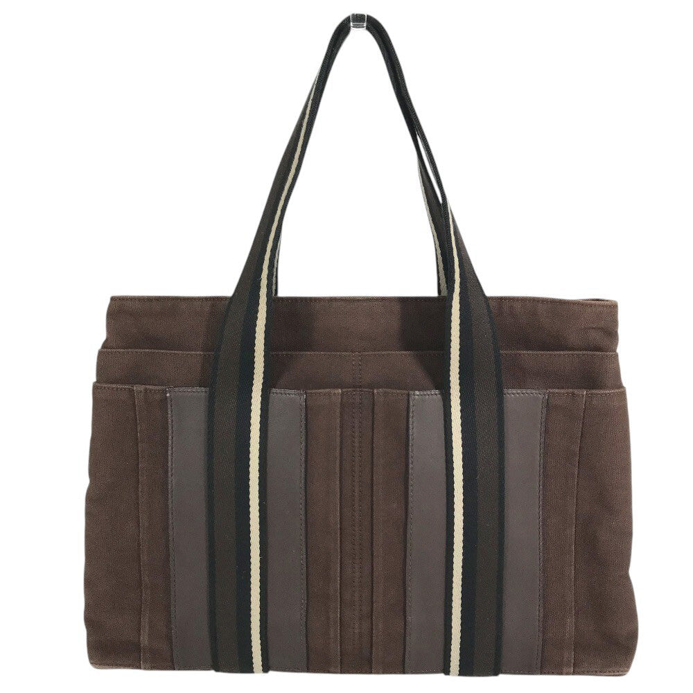 HERMES Trocha Horizontal Zonal MM Tote Bag, Shoulder Bag, Canvas Tote Shoulder Bag Canvas Brown Used