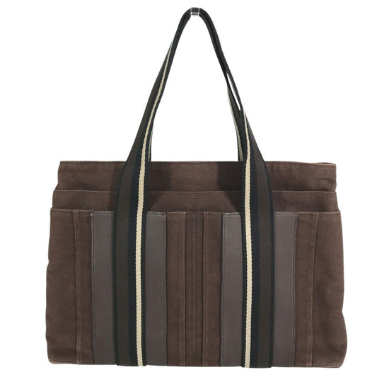 HERMES Trocha Horizontal Zonal MM Tote Bag, Shoulder Bag, Canvas Tote Shoulder Bag Canvas Brown Used
