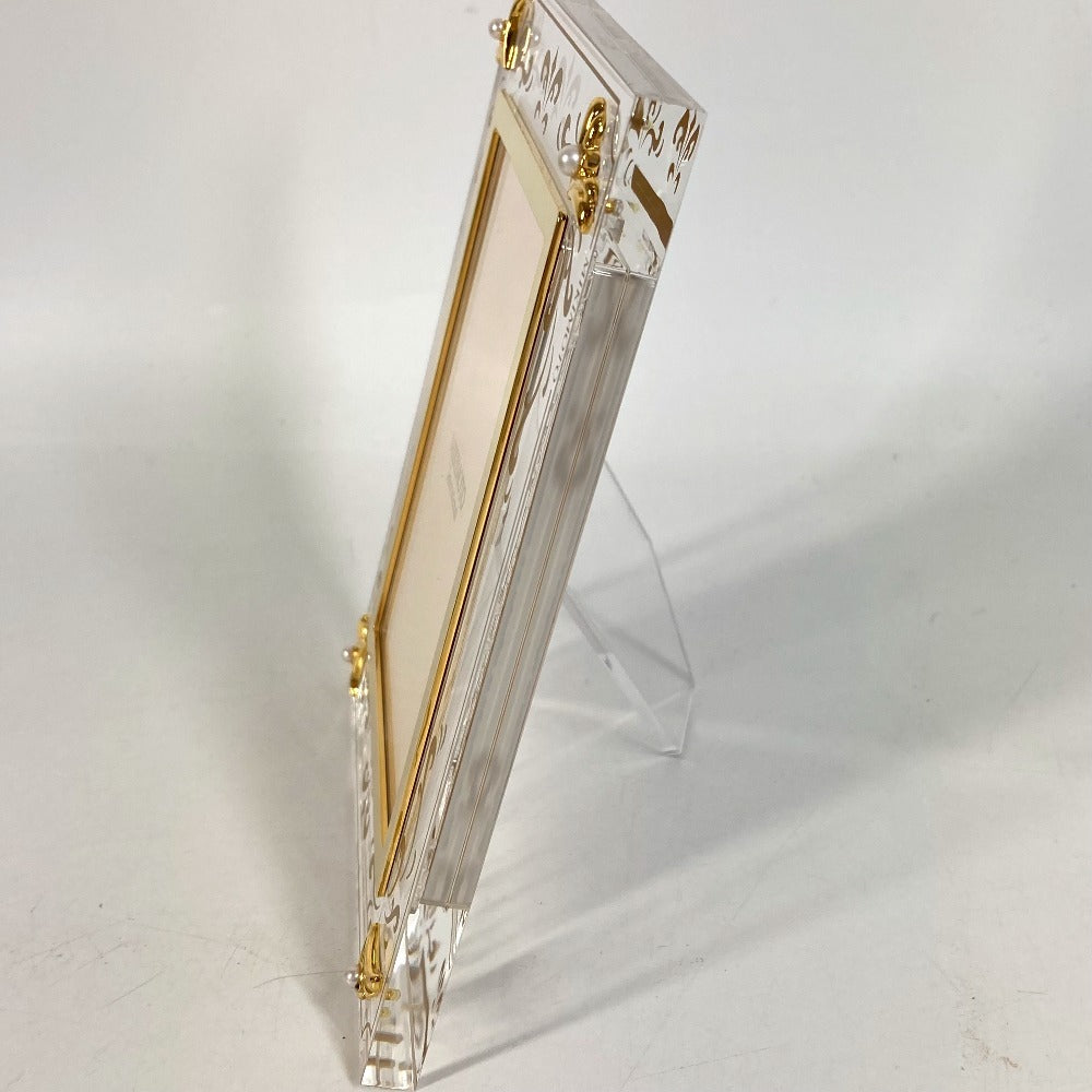 MIKIMOTO Set of 2 Photo Frames and Watches Table clock & photo frame set Pearl Table clock Glass clear/Gold Used