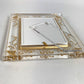 MIKIMOTO Set of 2 Photo Frames and Watches Table clock & photo frame set Pearl Table clock Glass clear/Gold Used