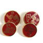 HERMES Logo 24H Accessory Jewelry cuffs Metal Red/Gold Used