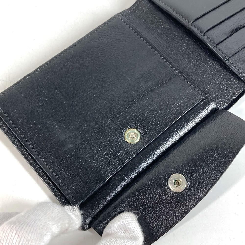 HERMES MC2 Thales Compact wallet Folded wallet Leather Black Used