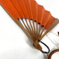 HERMES with Strap folding fan interior Miscellaneous goods Wood / paper Orange Used