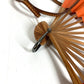 HERMES with Strap folding fan interior Miscellaneous goods Wood / paper Orange Used
