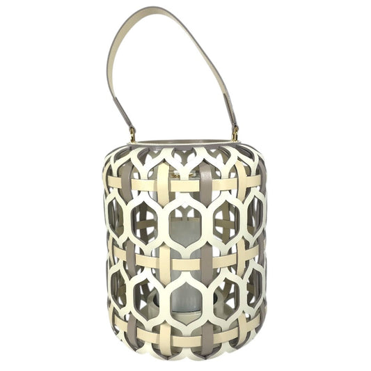 LOUIS VUITTON R95483 Interior decoration, ornament, light, electric, portable lantern Lantern PM, made by Zanellato/Boltotto. Object Nomad object Leather / Glass milk White Used